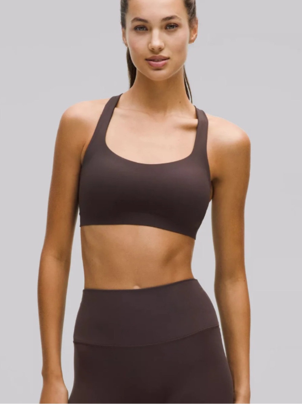 NWT lululemon athletica Black Strappy Back Sports Bra